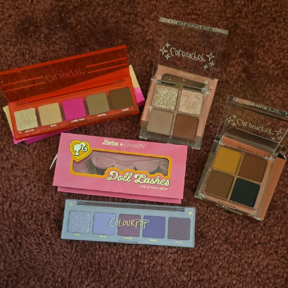 ColourPop Eyeshadow Collection with Barbie Doll Lashes